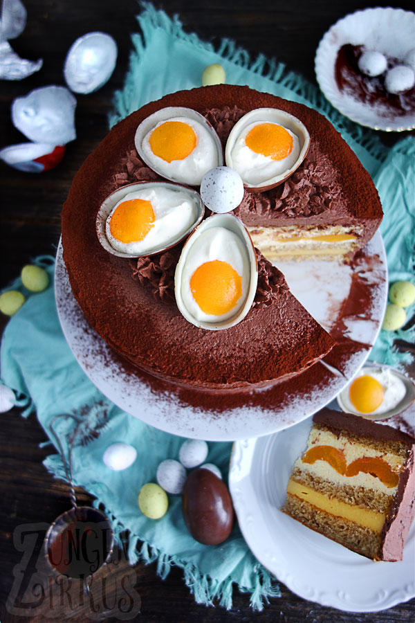 Ostertorte mit Eierlikör und Aprikosen - Zungenzirkus