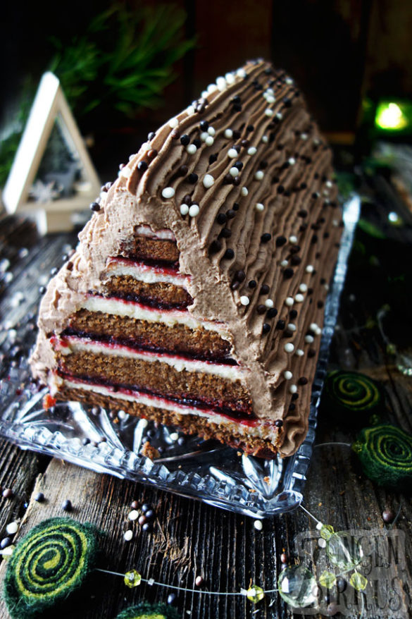 Dominosteintorte / weihnachtliche Torte