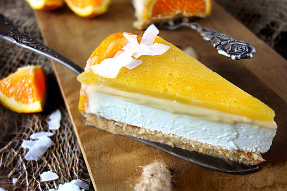 Cheesecake mit Orange und Kokos