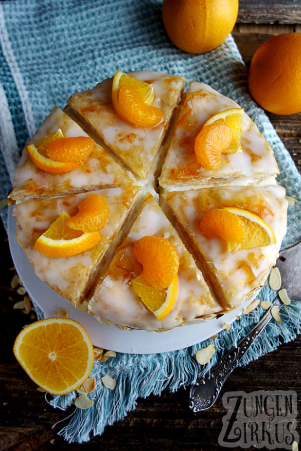 Orangen-Mandarinen-Torte mit Quark - Zungenzirkus