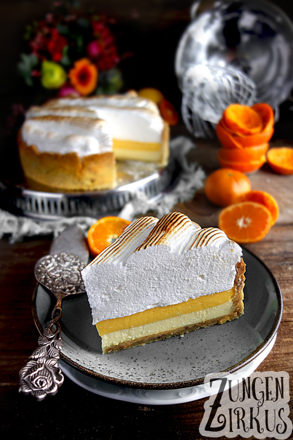 Clementine Cheese-Pie Mandarinentarte mit Baiserhaube