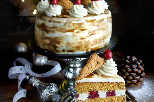 Spekulatius-Kirschtorte Weihnachtstorte schwarzwälder Kirschtorte