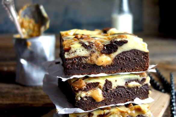 Brownies mit Cheesecake und Milchmädchencreme