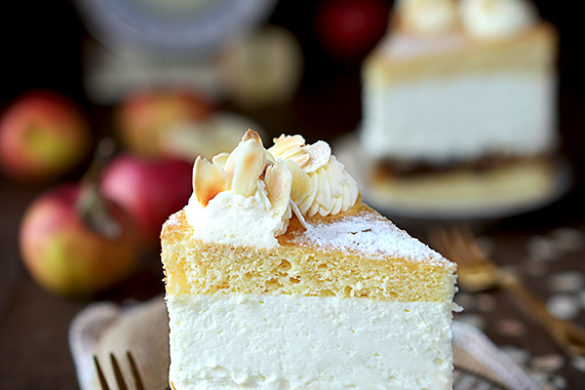 Käsesahne Bratapfel Kuchen