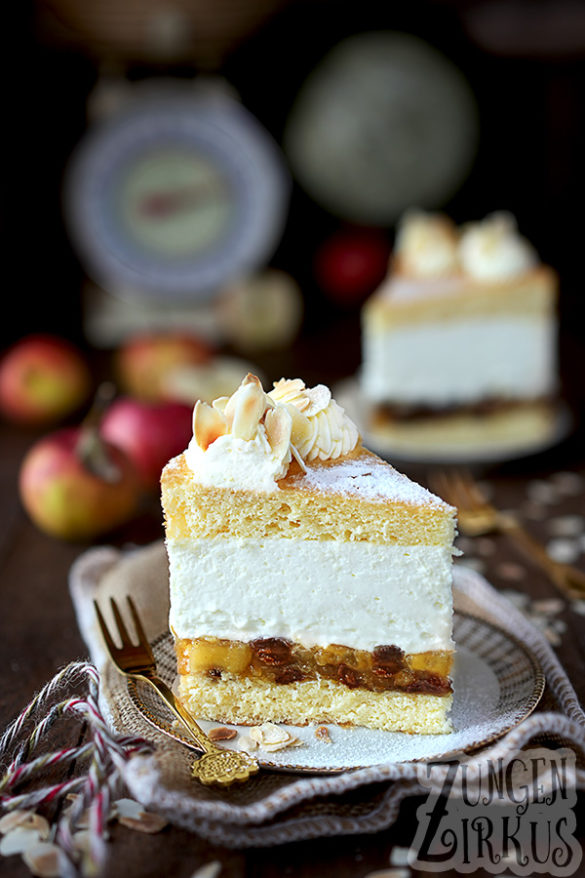 Käsesahne Bratapfel Kuchen